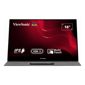 ViewSonic Monitor TD1655 16” 1920x1080, IPS, 2xUSB-C, mini HDMI, Multi-Touch